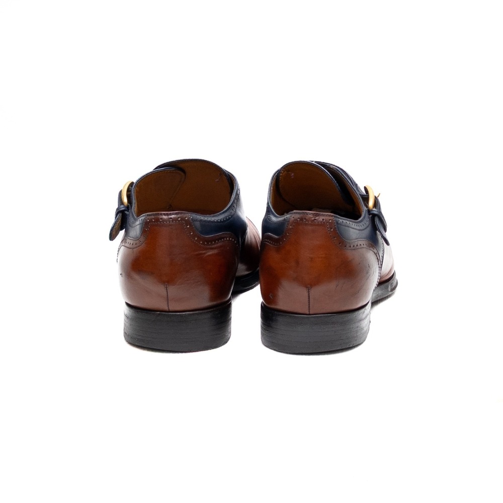 Gucci Men's 5 Tone Leather Monk Strap Brogue Cap Toe Dress Shoes UK 8.5 / US 9 - Picture 5 of 15